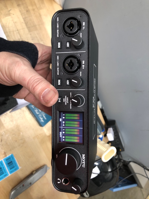 Photo 2 of MOTU M4 4x4 USB-C Audio Interface
ITEM HAS BEEN OPENED, MINOR DUST