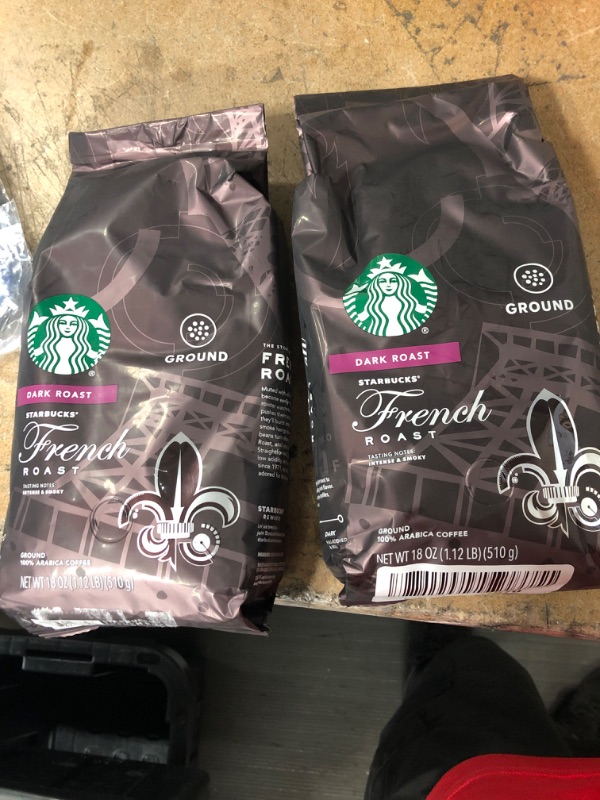 Photo 2 of 2 pack - Starbucks Ground Coffee—Dark Roast Coffee—French Roast—100% Arabica—1 bag (18 oz)
