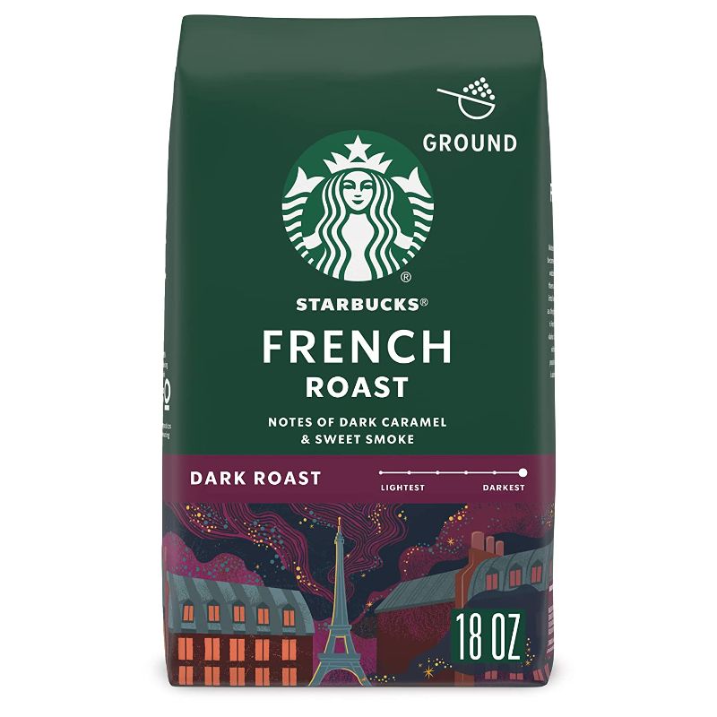 Photo 1 of 2 pack - Starbucks Ground Coffee—Dark Roast Coffee—French Roast—100% Arabica—1 bag (18 oz)
