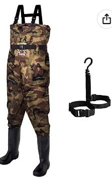 Photo 1 of Fly Fishing Hero Chest Waders for Men with Boots Hunting Waders Fishing Boots Waders for Women Free Hangers Included Size 6 