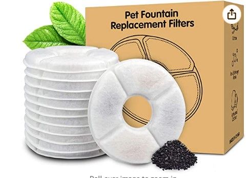 Photo 1 of  12-Pack Replacement Filters for Cat Fountain | Pet Water Fountain Filters | Activated Carbon Filters