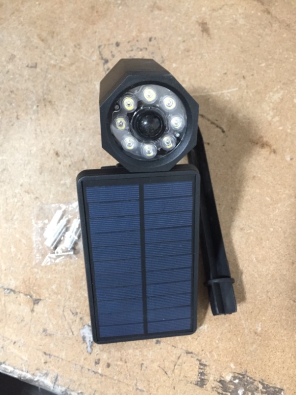 Photo 2 of 4-Watt Solar Powered Motion Activated Integrated LED Black Outdoor Bionic Spotlight Night Light
