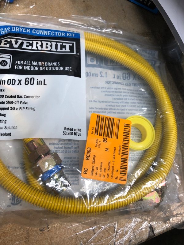 Photo 2 of 
Everbilt
5 ft. Gas Dryer Connector Kit