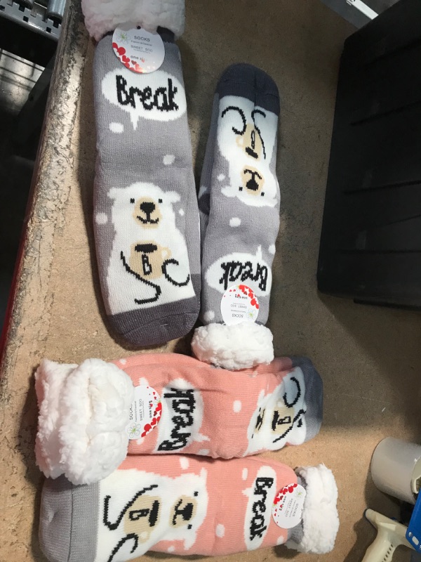 Photo 1 of Bundle of 4
FYC Socks Sweet Soo Coffee Time Pink/Grey 