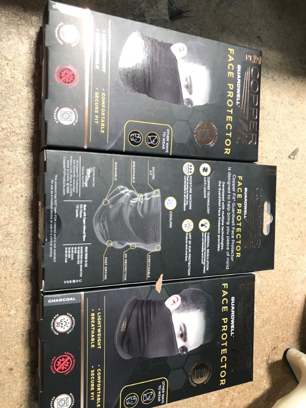 Photo 2 of Bundle of 3 
Guardwell Face Protector, Thermal Protection, Gray