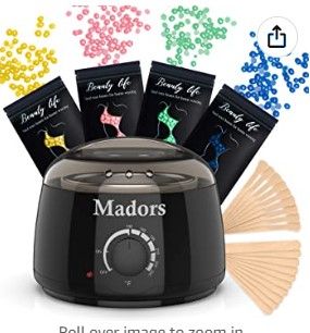 Photo 1 of Madors Waxing Kit for Women Heating Ring Wax Warmer Wax Kit for Hair Removal Intelligent Temperature Control Wax Machine with Hard Wax Beads Target for Brazilian, Eyebrow, Bikini, Armpit, Leg at Home