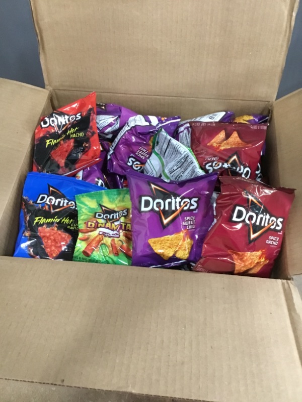 Photo 2 of ***NON-REFUNDABLE**
BEST BY 6/14/22
Doritos Hot & Spicy Mix Variety Pack, 1oz Bags, (40 Pack) (Assortment May Vary)
