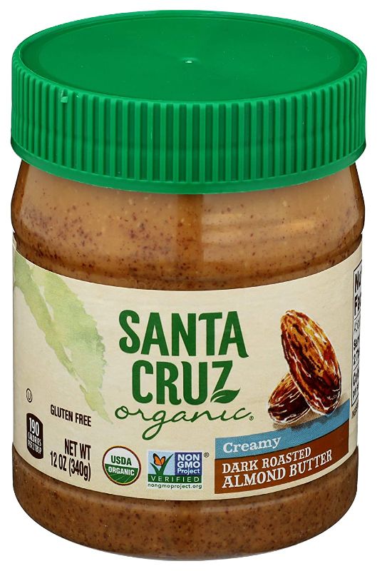 Photo 1 of **NON-REFUNDABLE**
BEST BY 10/22
3 Santa Cruz Organic Creamy Dark Roasted Almond Butter, 12 Ounces
