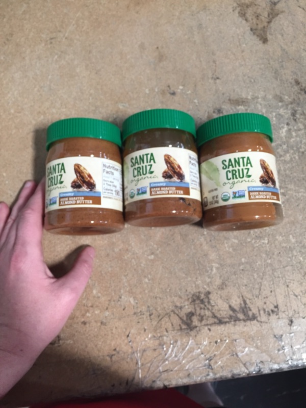 Photo 2 of **NON-REFUNDABLE**
BEST BY 10/22
3 Santa Cruz Organic Creamy Dark Roasted Almond Butter, 12 Ounces
