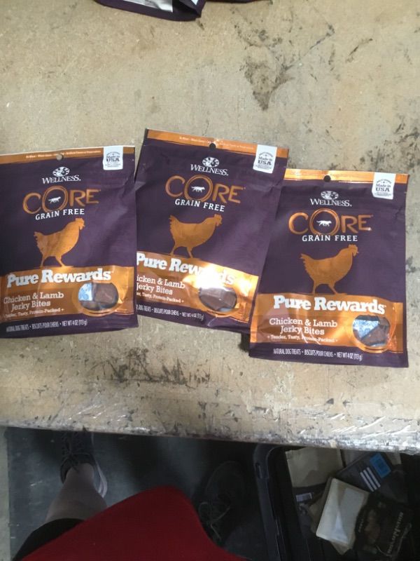 Photo 2 of ***NON-REFUNDABLE**
BEST BY 7/31/22
3 Wellness Core Pure Rewards Chicken & Lamb Jerky Bites 4 Oz
