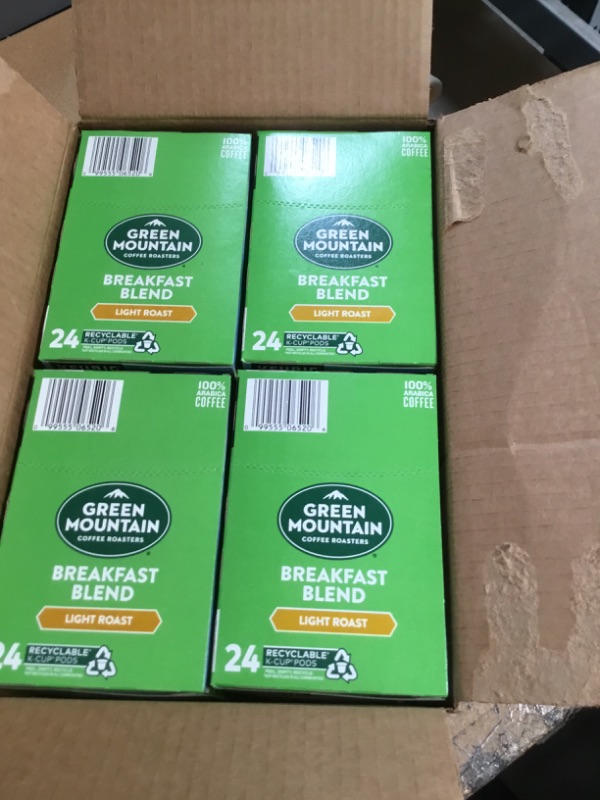 Photo 2 of **NON-REFUNDABLE**
BEST BY 12/23
Green Mountain Coffee Roasters Breakfast Blend, Single-Serve Keurig K-Cup Pods, Light Roast Coffee Pods, 24 Count (Pack of 4)
