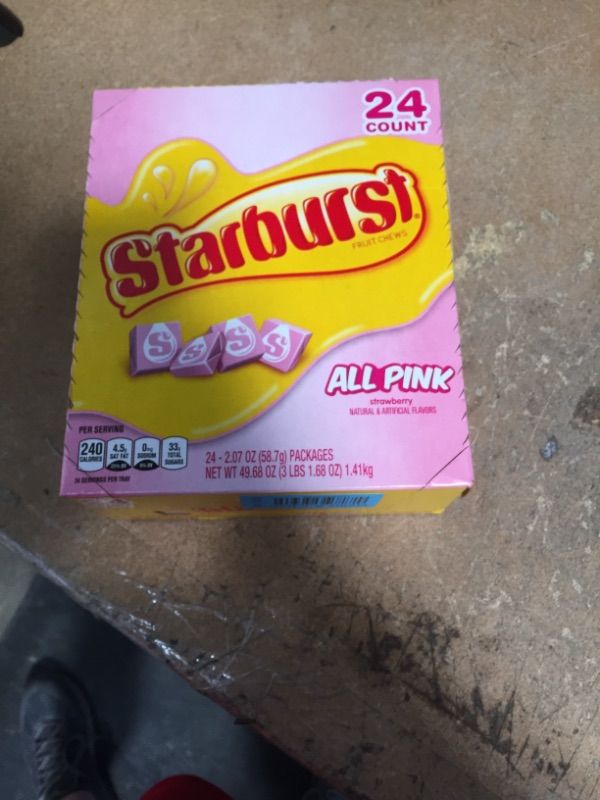 Photo 2 of ***NON-REFUNDABLE**
BEST BY 8/23
Starburst Limited Edition ALL PINK 2.07oz 24 Count
