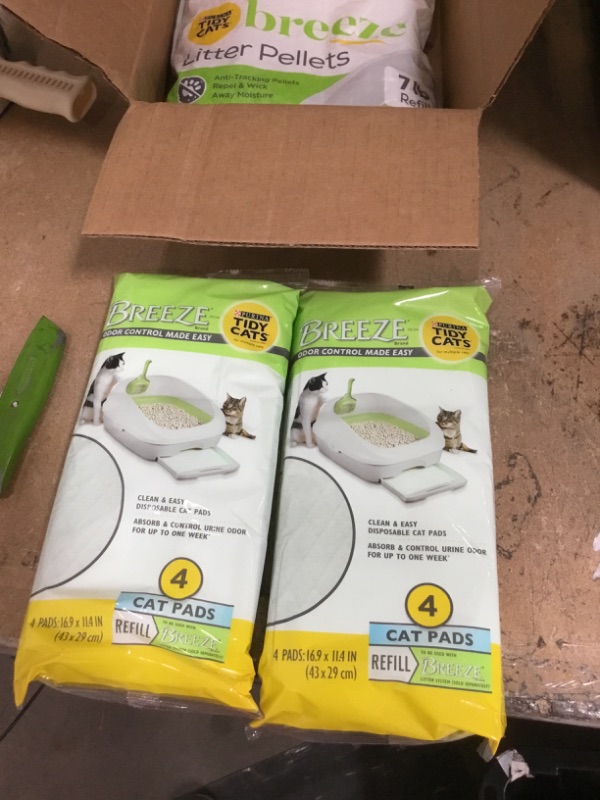 Photo 5 of **NON-REFUNDABLE***
CLEAN KITTY LITTER BUNDLE
2 PACKS Purina Tidy Cats Cat Pads, BREEZE Refill Pack, 4 Ct. Pouch (1824807), Purina Tidy Cats BREEZE Pellets Refill Litter for Cats, 7 Lbs.


