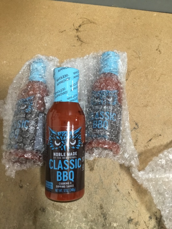 Photo 2 of **NON-REFUNDABEL***
BEST BY 7/5/22
Noble Made by The New Primal, Classic BBQ Sauce, Whole30 Approved, Paleo, Gluten Free, Keto, Low Carb, Low Calorie, Dairy and Soy Free, Glass Bottle, 12 oz, 3 pack
