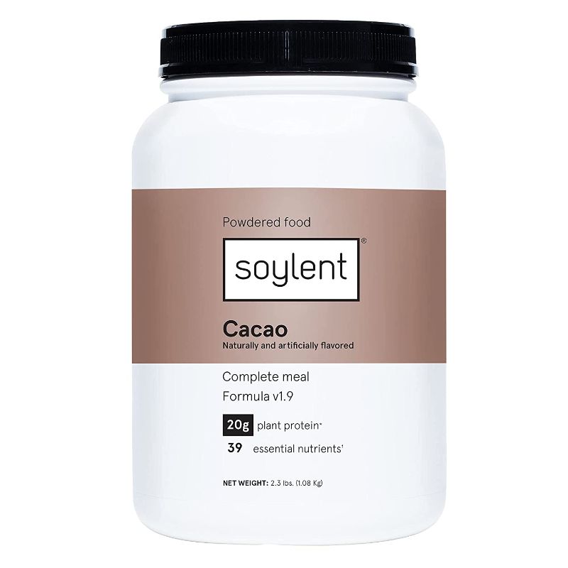 Photo 1 of ***NON-REFUNDABLE**
 BEST BY 7/10/22
Soylent Complete Nutrition Gluten-Free Vegan Protein Meal Replacement Powder, Cacao, 36.8 Oz.
