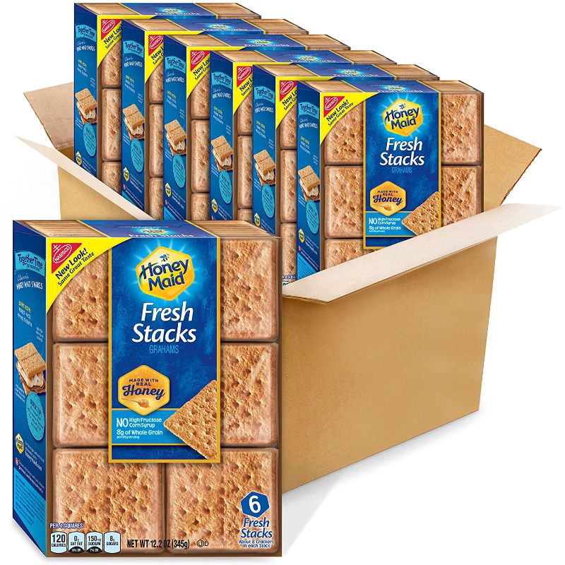 Photo 1 of ***NON-REFUNDABLE***
BEST BY 6/7/22
Honey Maid Fresh Stacks Graham Crackers, Flavour, 73.2 Ounce , 6 Count (Pack of 6)
