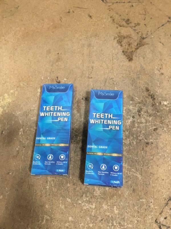 Photo 1 of 2 boxes
MySmile Teeth Whitening Pen for Sensitive Teeth, Fast Result Teeth Bleach Pen with 35% Carbamide Peroxide Teeth Whitening Gel, Whitening Gel Refill Teeth Whitener, Help Remove Year Stains(Pack of 1)
