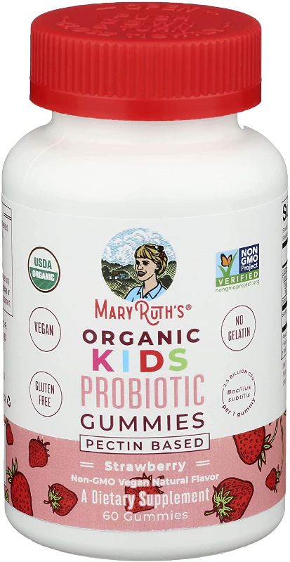 Photo 1 of ***non-refundable***
no print best by date
Mary Ruth's Organic Kids Strawberry Probiotic Gummies, 60 CT
