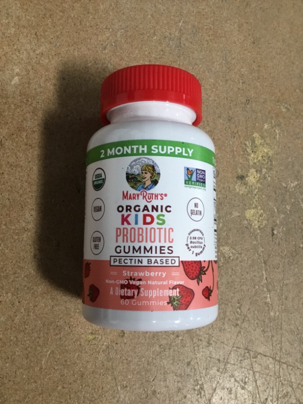 Photo 2 of ***non-refundable***
no print best by date
Mary Ruth's Organic Kids Strawberry Probiotic Gummies, 60 CT
