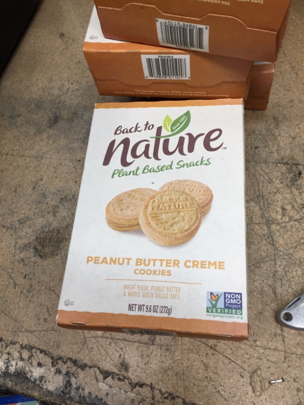 Photo 3 of **EXPIRES JUNE11,2022, NOT REFUNDABLE** Back to Nature Cookies, Non-GMO Peanut Butter Creme, 9.6 Ounce
SET OF 4