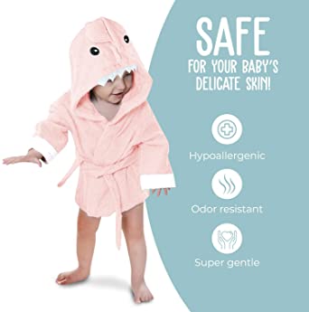 Photo 1 of Baby Shark Bathrobe | Ultra-Soft Hooded Robe for Toddlers 6-12 Months | Essential Bath Towel for Infants | Ideal for Baby Boy
