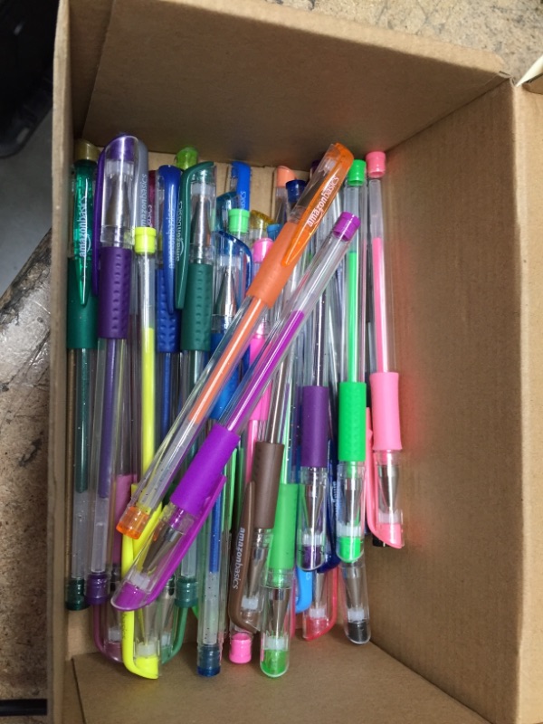 Photo 1 of Amazon Basics Multi-Color Gel Pen Set - 44 Count
