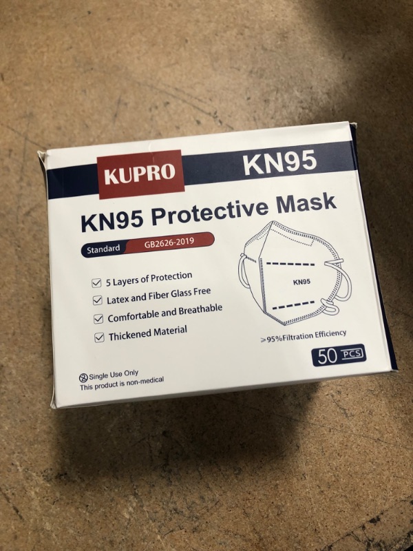 Photo 1 of KUPRO KN95 FACE MASKS 50 PK 