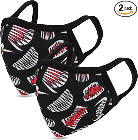 Photo 1 of ** SETS OF 3 **
2 Pack Fashion Shark Teeth Pattern Kids Face Mask Multi-purpose Adjustable Face Protection Reusable and Washable for Outdoor Activities
