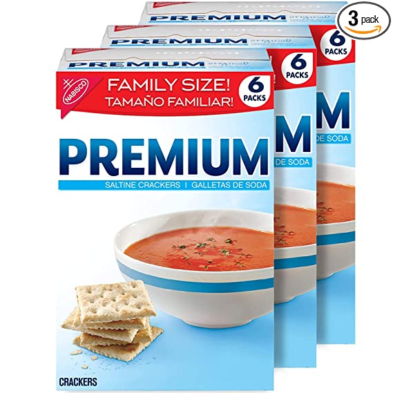 Photo 1 of ** EXP: 04 JUNE 2022 **   ** NON-REFUNDABLE **   ** SOLD AS IS **
Premium Saltine Crackers, Family Size - 3 Boxes
