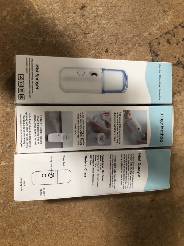 Photo 2 of ** SETS OF 3**
Automatic Nano Mist Sanitizer Sprayer For Surfaces - Mini Portable USB Operated Nano Atomization Sanitizing Machine - Portable Nano Facial Mist Sprayer Pocket Spray For Teachers, Classrooms Offices
