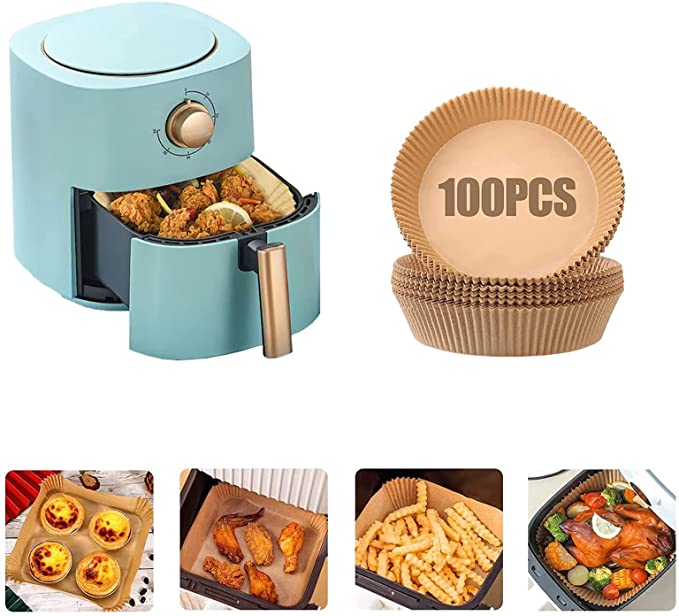 Photo 1 of ** SETS OF 2 **
100pcs Air Fryer Disposable Paper Liner, Non-stick Air Fryer Liners, Oil-proof, Water-proof, Natural Food Grade Parchment for Baking Roasting Microwave Frying Pan(Round, 6.3in)

