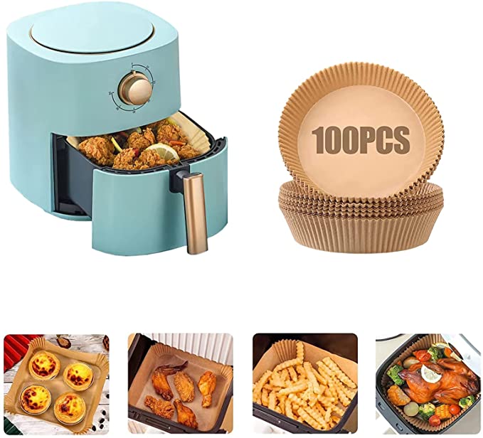 Photo 1 of ** SETS OF 2 **
100pcs Air Fryer Disposable Paper Liner, Non-stick Air Fryer Liners, Oil-proof, Water-proof, Natural Food Grade Parchment for Baking Roasting Microwave Frying Pan(Round, 6.3in)