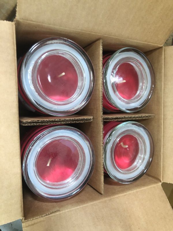 Photo 2 of ** SETS OF 4 **
20oz Value Jar Frosted Cheer Candle