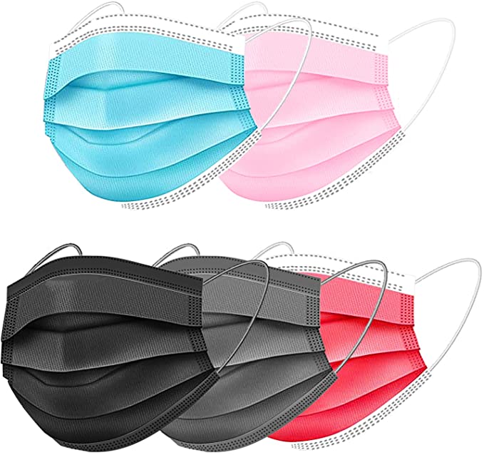 Photo 1 of ** SETS OF 3 **
Disposable Face Mask Breathable 3 Ply Anti-Dust Cover Mouth Mask with Elastic Ear Loops (Colorful)
