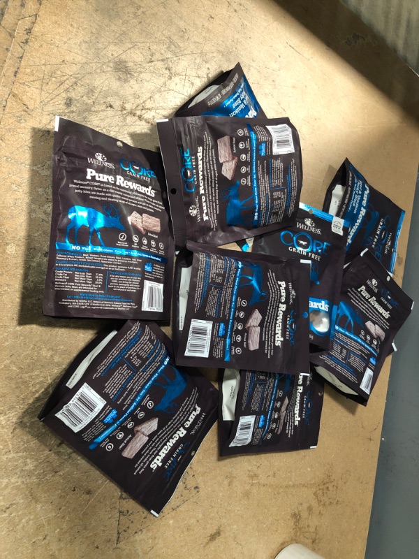 Photo 3 of ** EXP: 15 AUG 2022 **   ** NON-REFUNDABLE **   ** SOLD AS IS **  ** SETS OF 10 **
Wellness CORE Power Packed Venison Grain-Free Jerky Dog Treats, 4-oz Bag
