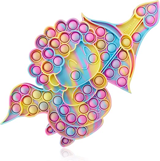 Photo 1 of ** SETS OF 2 **
HooYiiok Jumbo Pop Angel Pop Bubble It Fidget Toy, Stress Relief Big Size Heart Pop for Girls, Giant Pop Suitable for ADHD, Fidget Poppers Toys Valentines Gift for Girls and Boys (Pink Yellow Blue)
