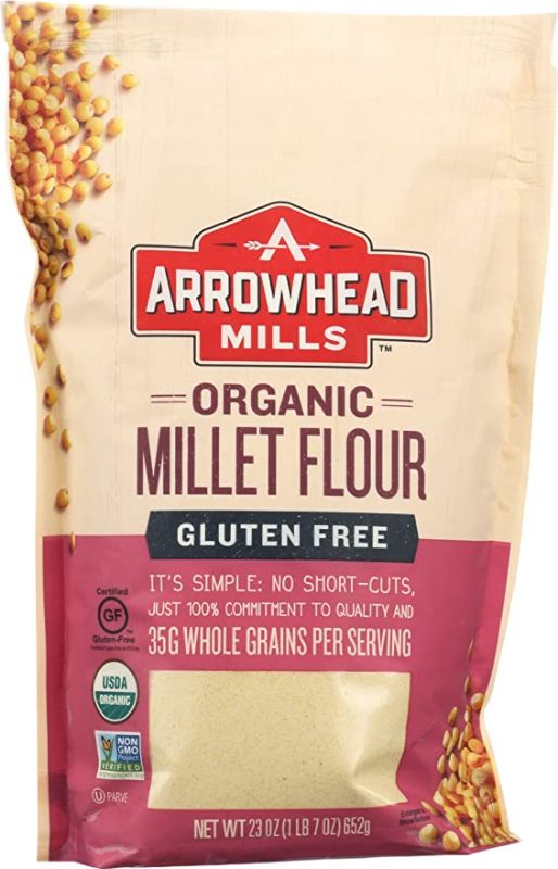 Photo 1 of ** EXP: MAY 29 2022 **   ** NON-REFUNDABLE **   ** SOLD AS IS **   ** SETS OF 6 **
Arrowhead Mills Flour Millet Organic, 23 oz, 1.43 Pound