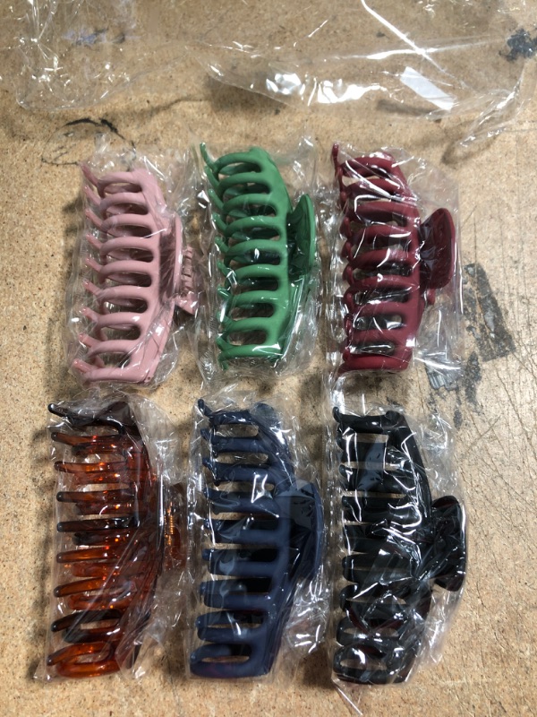 Photo 2 of 6PCS 4.3Inch Big Hair Claw Clips