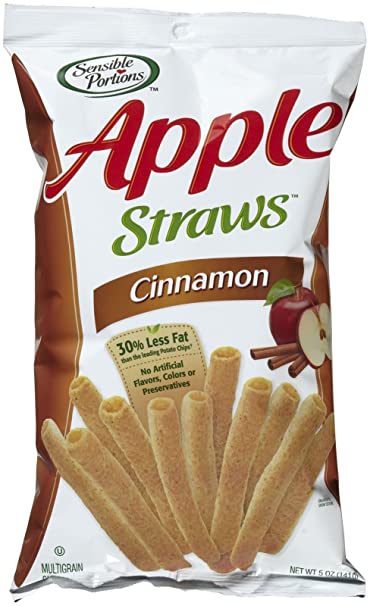 Photo 1 of *EXPIRED April 2022 - NONREFUNDABLE*
Sensible Portions Gluten-Free Cinnamon Apple Straws, 1 oz, 8 pack