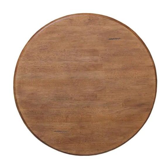 Photo 1 of *TABLE TOP ONLY** International Concepts 36 in. Bourbon Oak Round Pedestal Dining Table