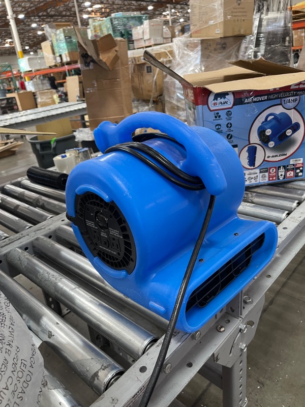 Photo 1 of 1/4 HP Air Mover Blower Fan for Water Damage Restoration Carpet Dryer Floor Home and Plumbing Use in Blue
