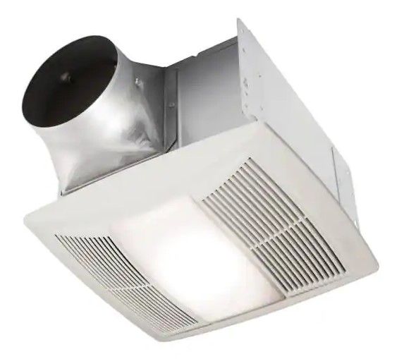 Photo 1 of (CRACKED COVER) Broan-NuTone QT Series 130 CFM Ceiling Bathroom Exhaust Fan with LED Light and Night Light, ENERGY STAR