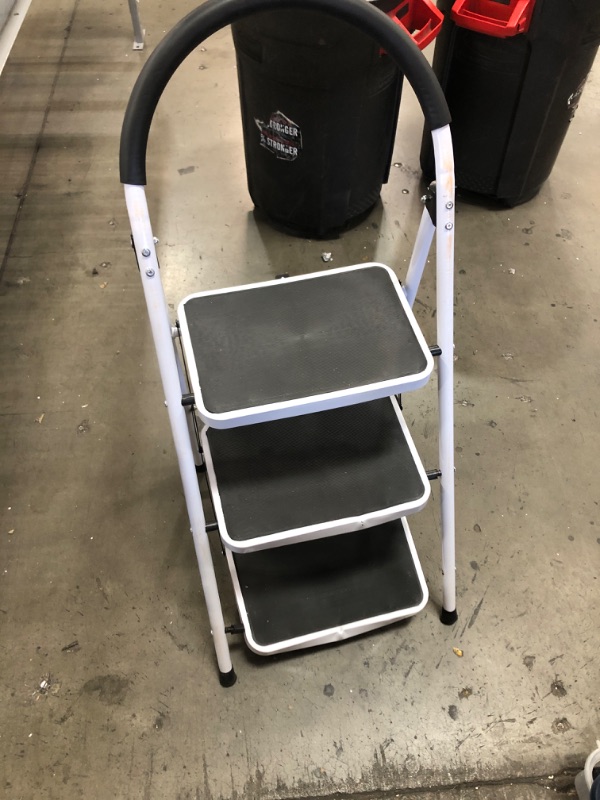 Photo 4 of **P0ARTS ONLY**KingSo 3 Step Ladder, Folding Stool with Steel Wide Anti-Slip Pedal and Handgrip
