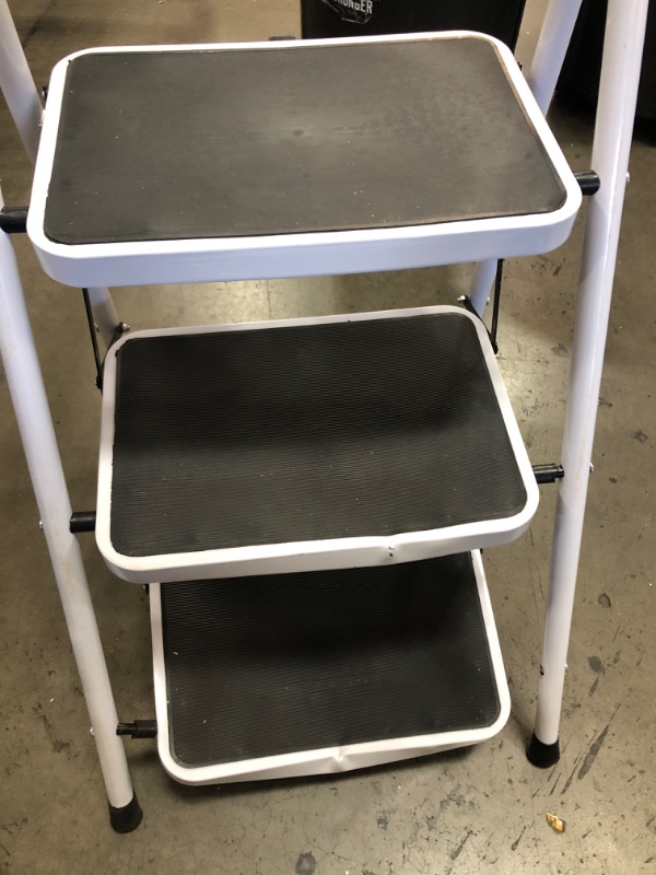 Photo 3 of **P0ARTS ONLY**KingSo 3 Step Ladder, Folding Stool with Steel Wide Anti-Slip Pedal and Handgrip
