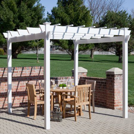 Photo 1 of **INCOMPL.ET BOX 1 OF 3***DuraTrel Kingston 7 X 7 White Vinyl Pergola
