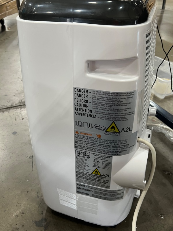 Photo 6 of *DAMAGED* BLACK+DECKER 14,000 BTU Portable Air Conditioner with Heat and Remote Control, White
