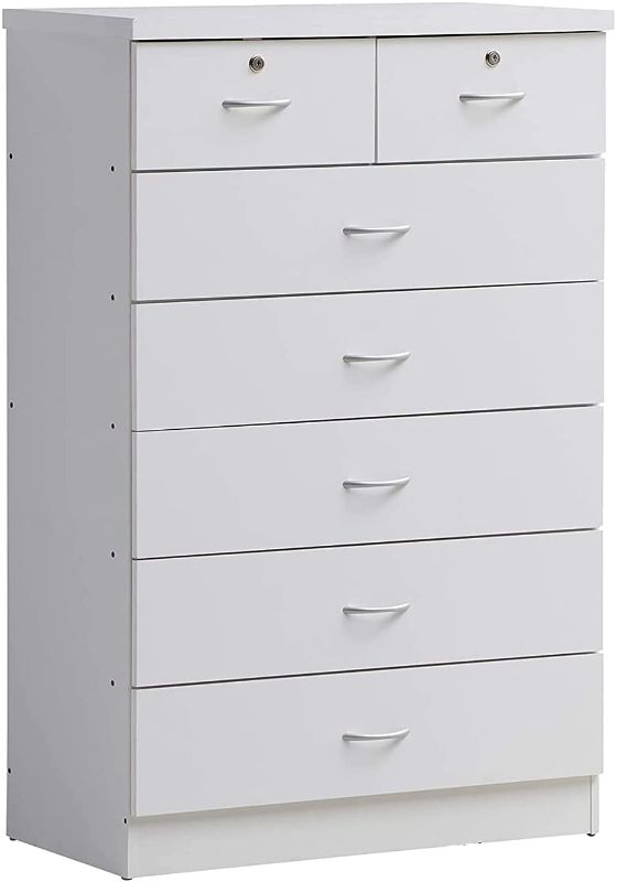 Photo 1 of **INCOMPLETE , MISSING COMPONENTS AND HARDWARE**
HODEDAH IMPORT HI70DR White Chest of Drawers with Locks
