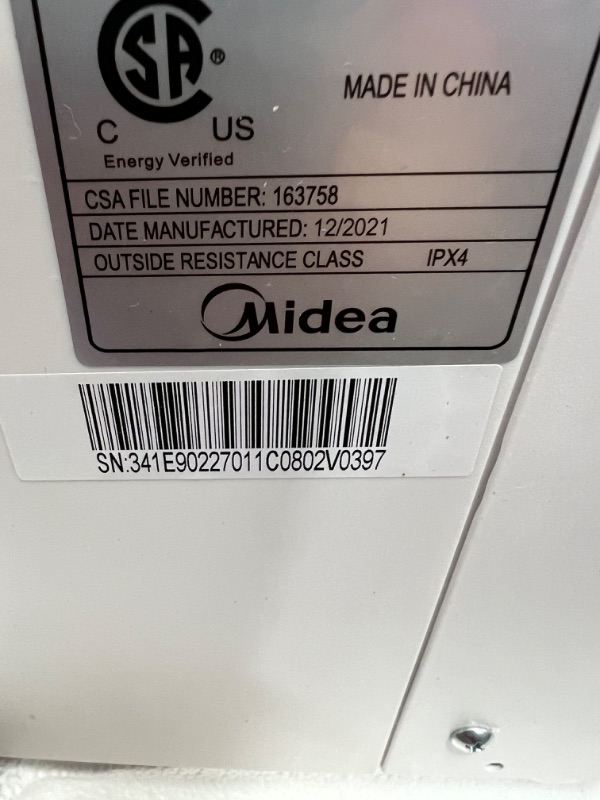 Photo 6 of **incomplete missing installation!! Midea 12,000 BTU U-Shaped Smart Inverter Window Air Conditioner–Cools up to 550 Sq. Ft., Ultra Quiet with Open Window Flexibility, Works with Alexa/Google Assistant, 35% Energy Savings, Remote Control
