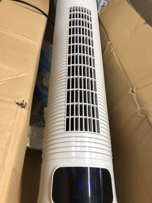 Photo 5 of BREEZEWELL 2-in-1 Evaporative Air Cooler, 43" Tower Fan w/Cooling & Humidification Function, 1 Gallon Water Tank, 3 Wind Speeds, 4 Modes, 70°Oscillation, 15H Timer, Super Quiet, Remote Control for Home & Office
