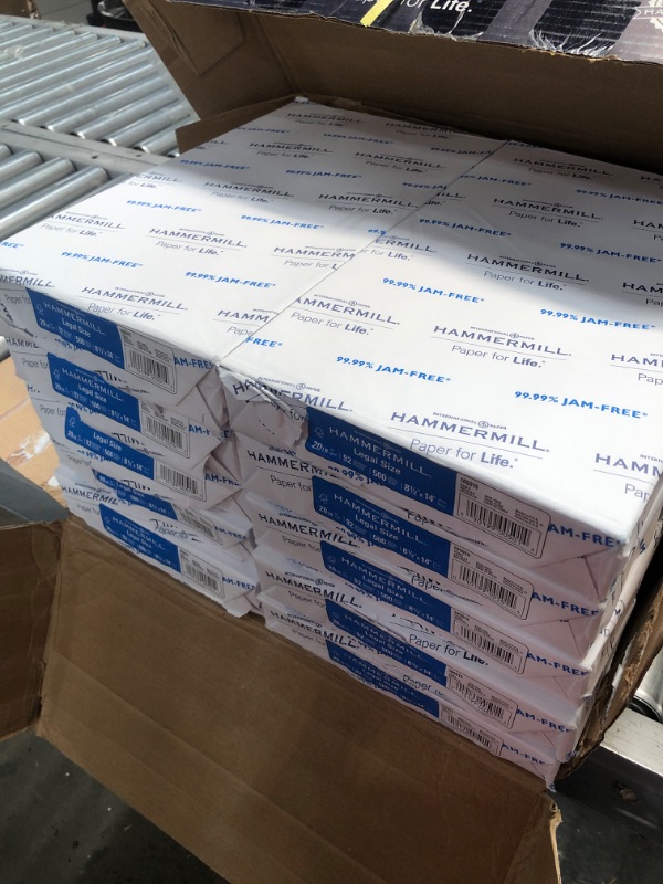 Photo 2 of Hammermill Printer Paper, 20 lb Copy Paper, 8.5 x 14 - 10 Ream (5,000 Sheets) - 92 Bright, Made in the USA, 105015C
